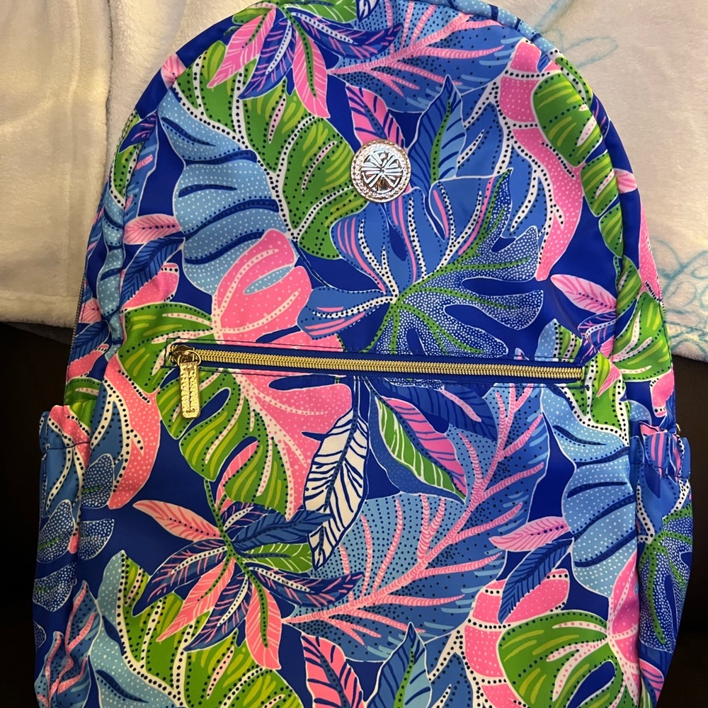 Lilly Pulitzer Sport Backpack - Blue Grotto Beleaf In Yourself
